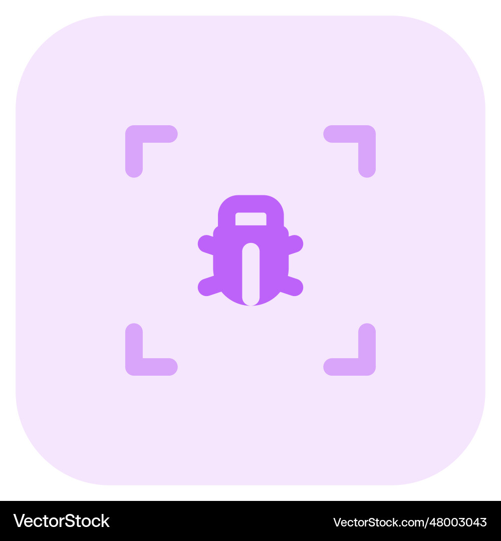 Bug scanning software for system security vector image