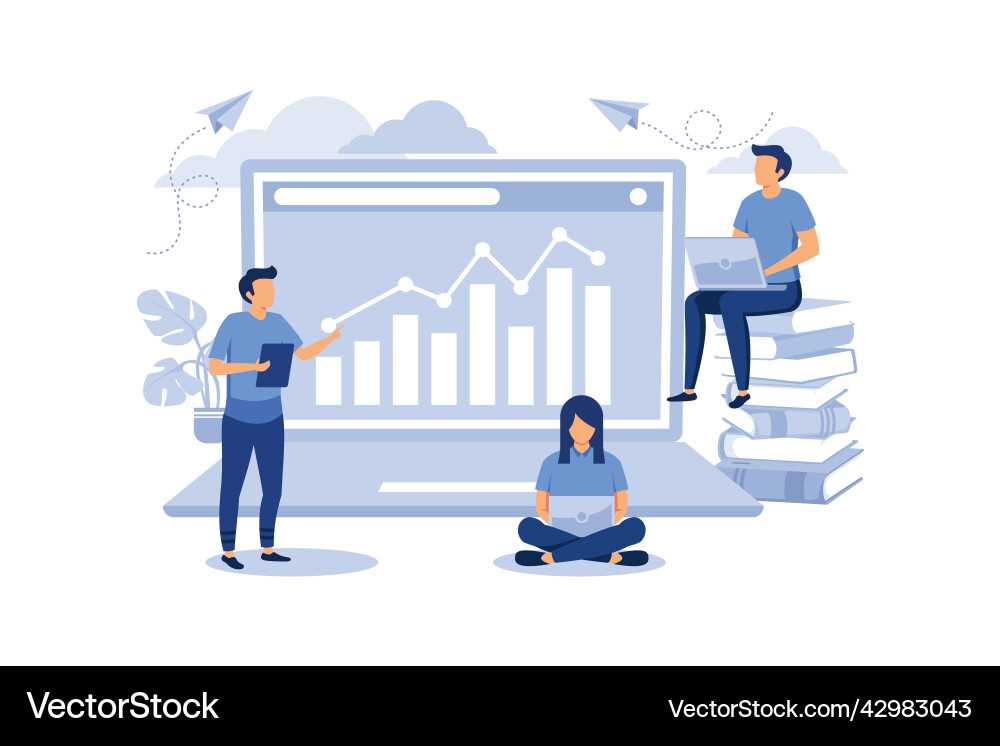 Concept of success reach a goal business Vector Image