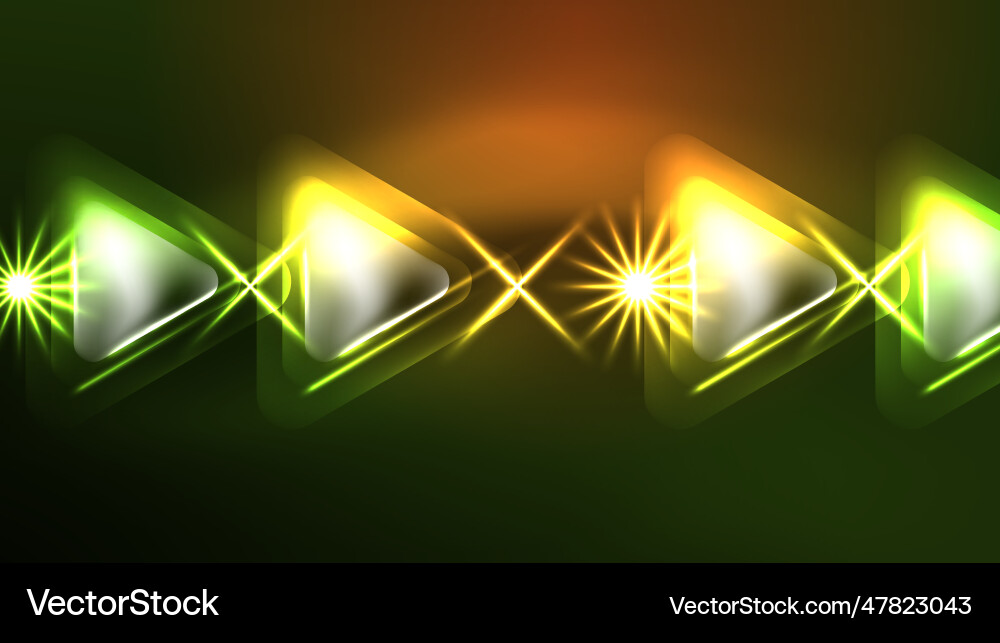 Digital neon abstract background triangles Vector Image