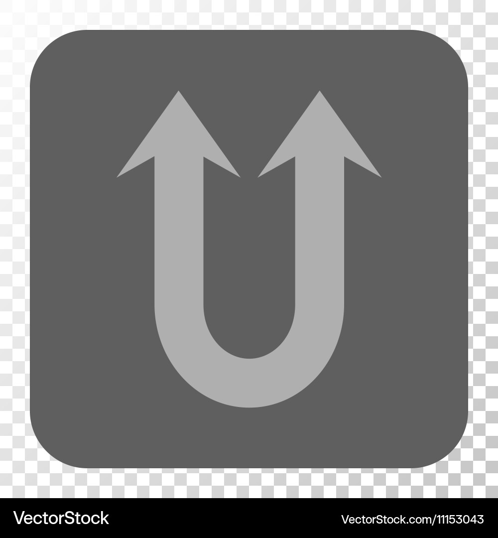 Double forward arrow rounded square button vector image