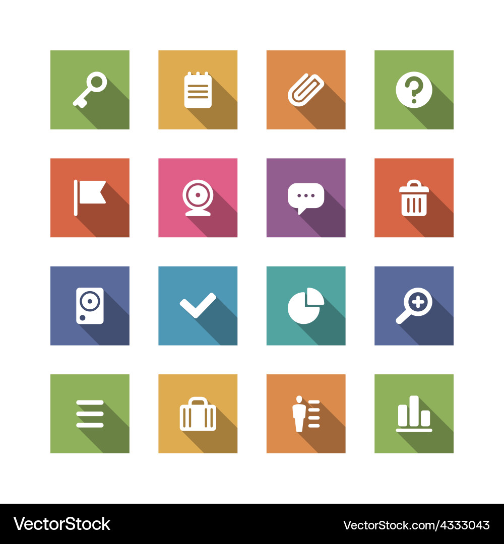 Flache Icons für Design-Webseiten und mobile Vektorbild