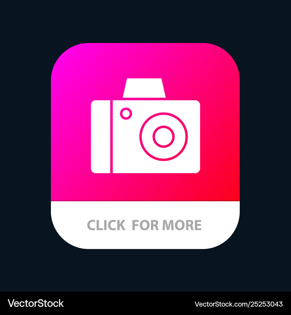Mobile Camera App Button - Studio Icon vector image