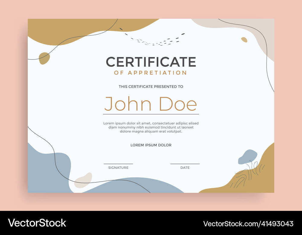 Modern certificate template design Modern certificate template design vector image