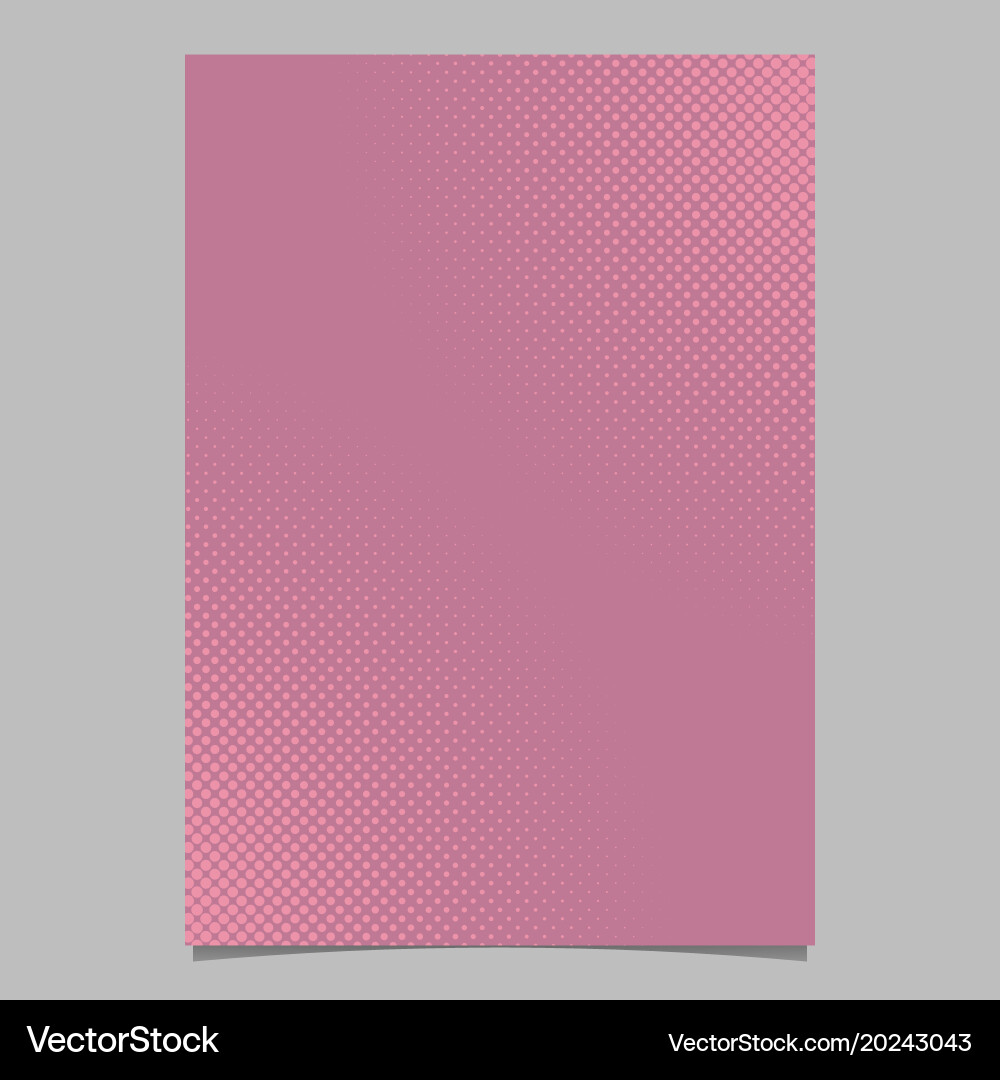 Pink abstract halftone dot pattern page template vector image