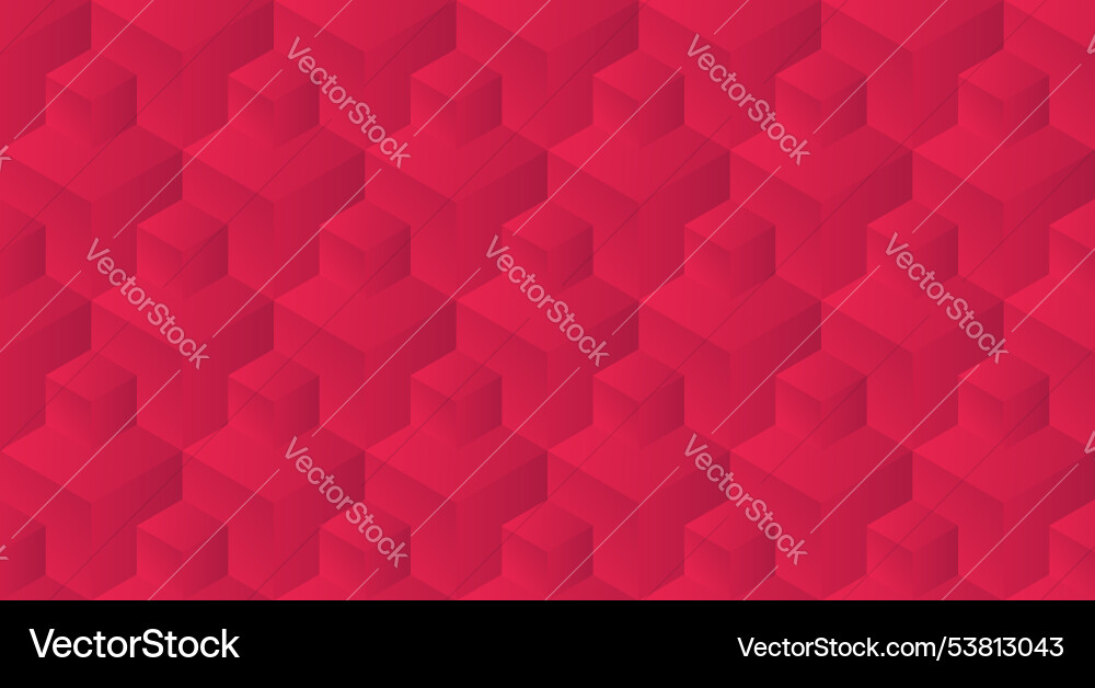 Red 3d geometric pattern background Vector Image