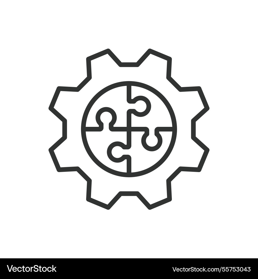 System integration icon in line design System integration icon in line design vector image