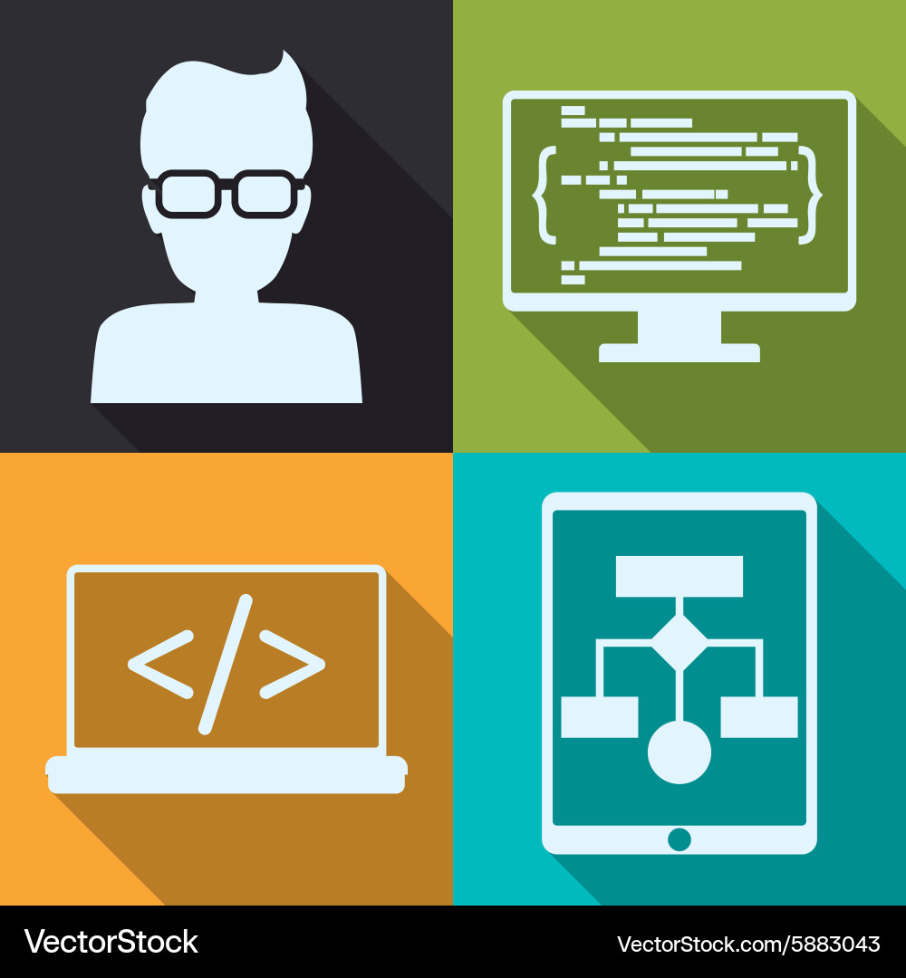 Web developer design Vector Image