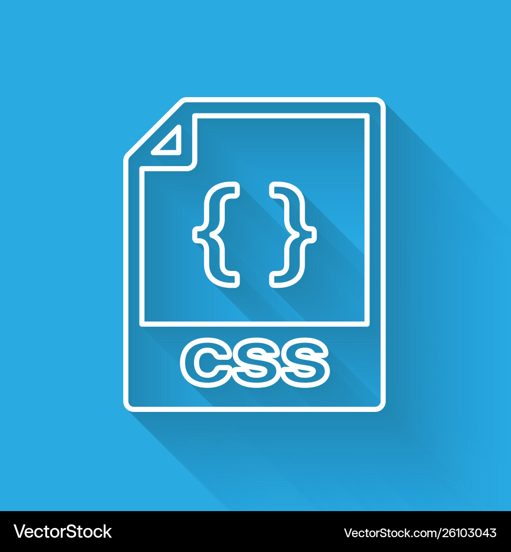 White css file document icon download button White css file document icon download button vector image
