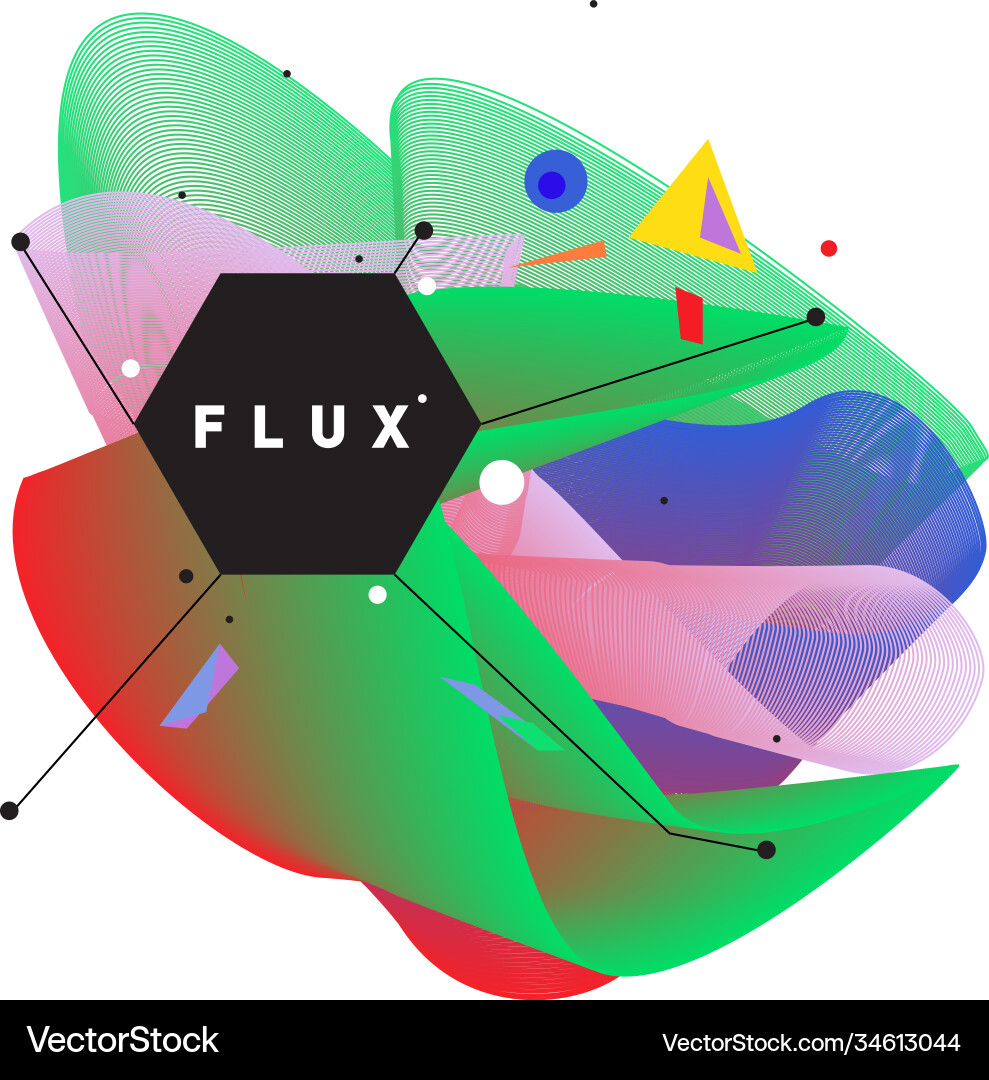 3d colorful wave background dynamic flux effect 3d colorful wave background dynamic flux effect Vector Image