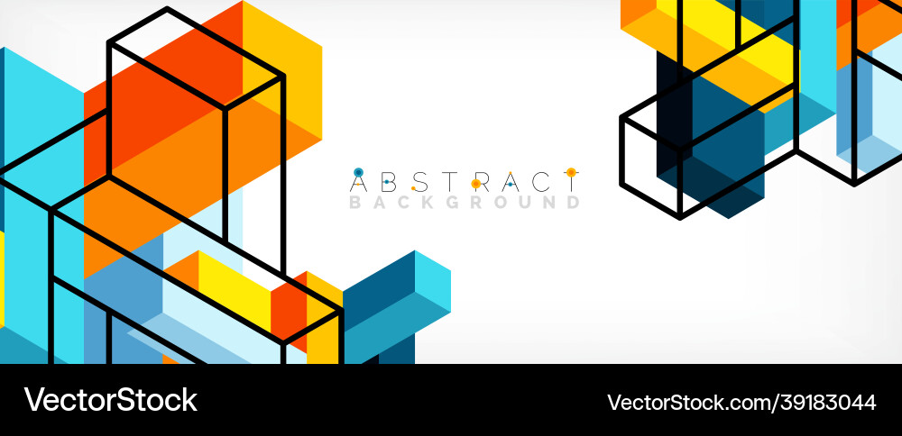 Abstract background 3d cubes cubic elements Abstract background 3d cubes cubic elements vector image