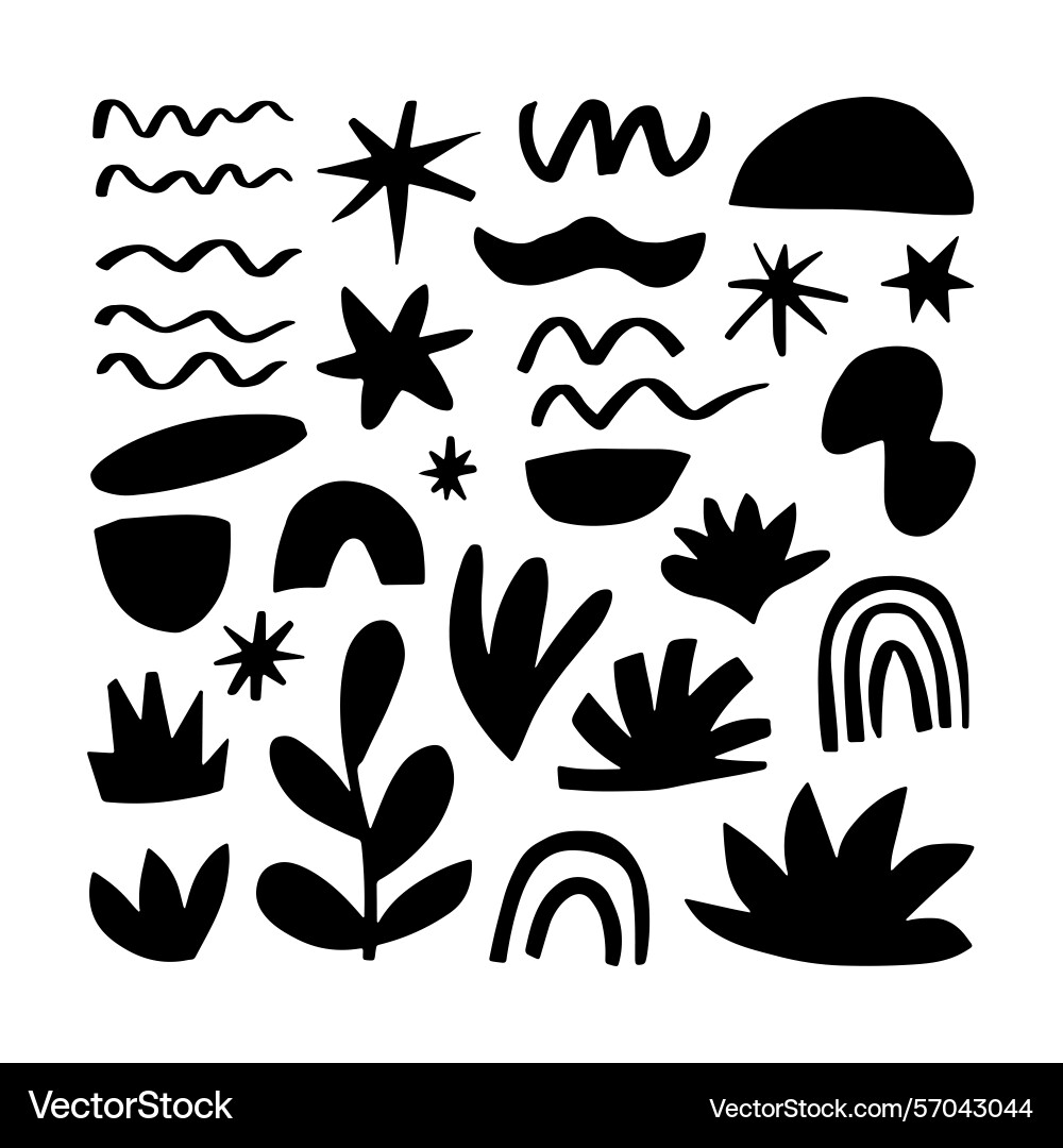 Abstract botanical pattern dense Vector Image