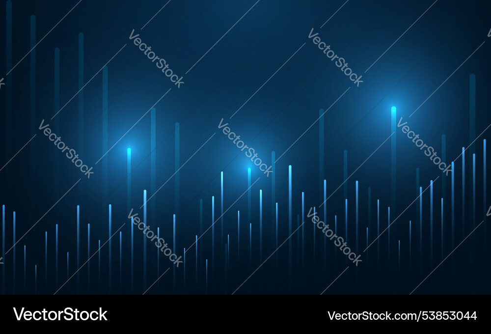 Abstract Technology Stock Chart Background Vector Image