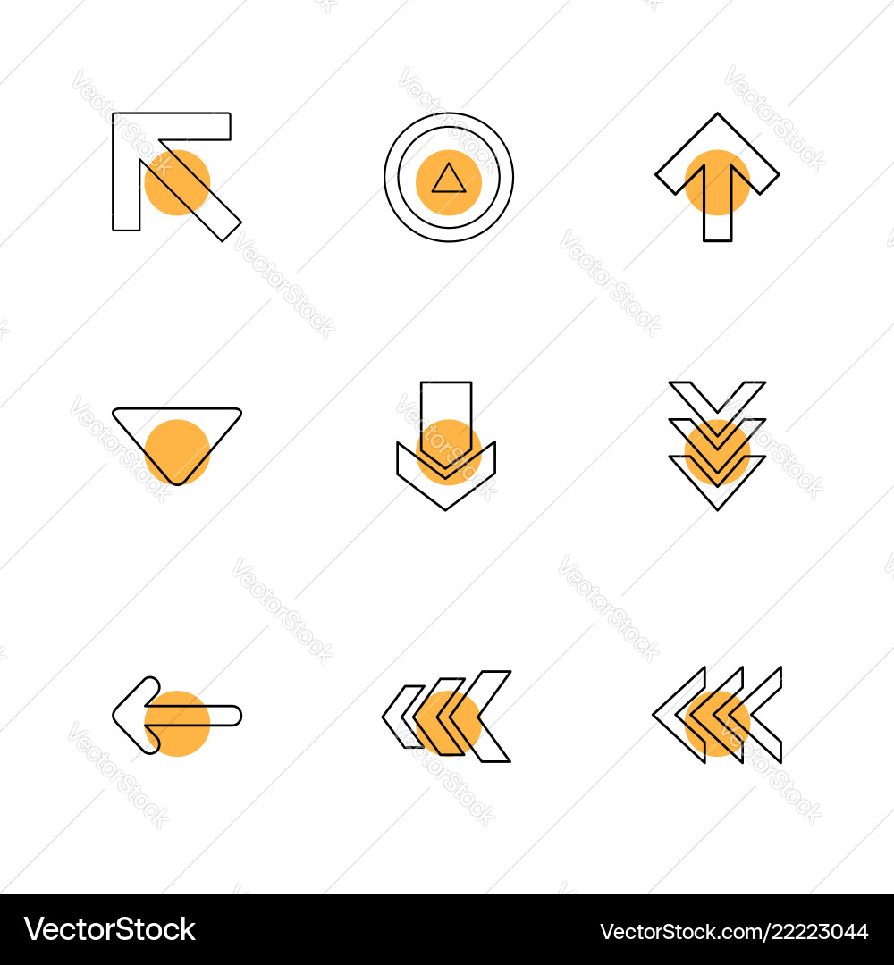 Arrows directions pointer arrow user vector image