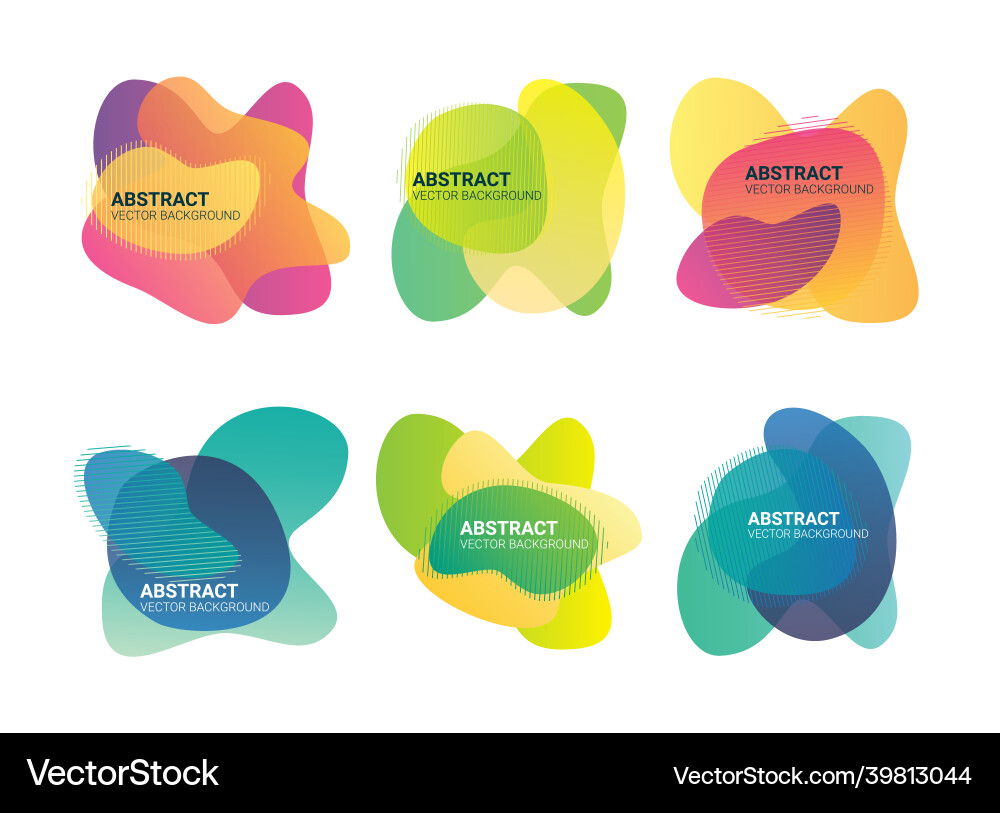 Blur free form shapes color gradient collection Blur free form shapes color gradient collection vector image