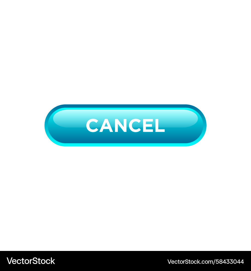 Cancel Button Website Template Vector Image