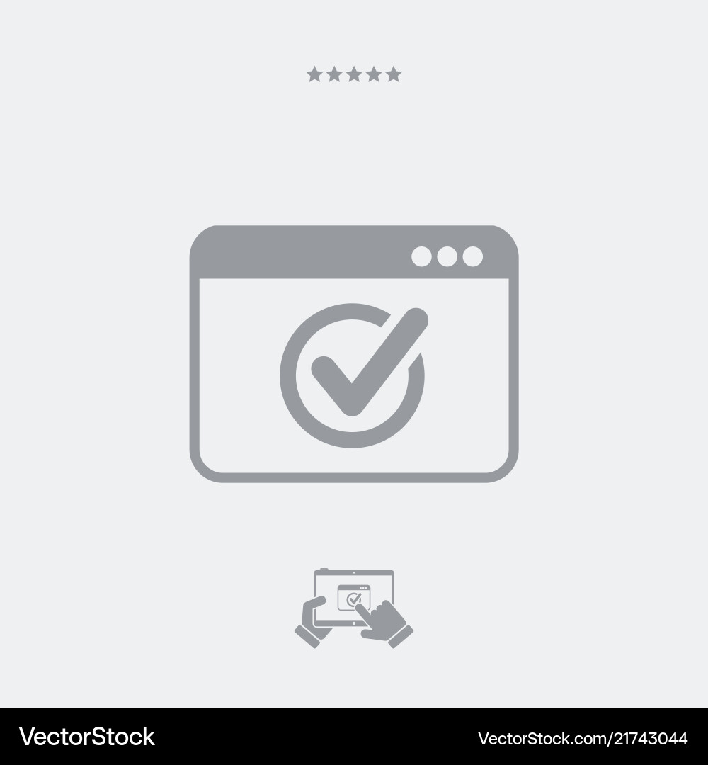 Check window icon Check window icon vector image