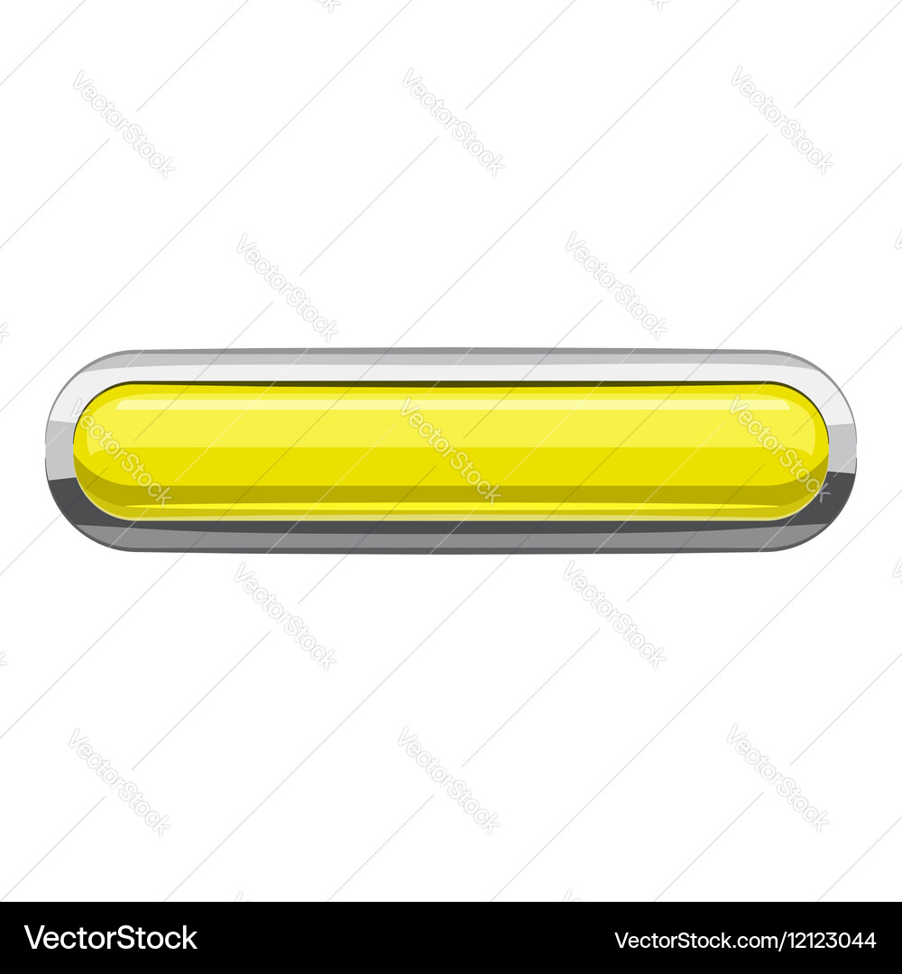 Citron rectangular button icon cartoon style Vector Image