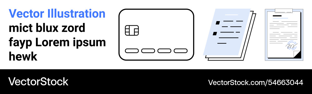 Digital transactions with credit card invoices Digital transactions with credit card invoices Vector Image