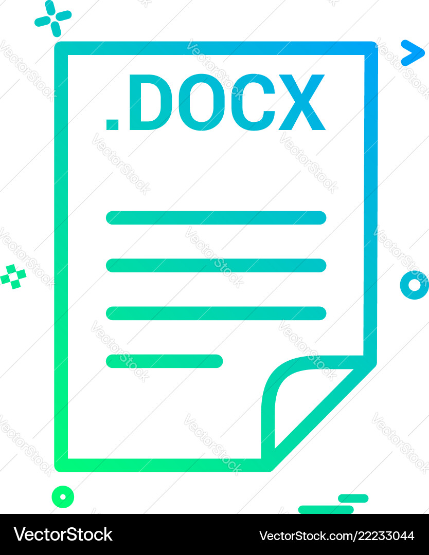 Docx application download file files format icon Docx application download file files format icon vector image