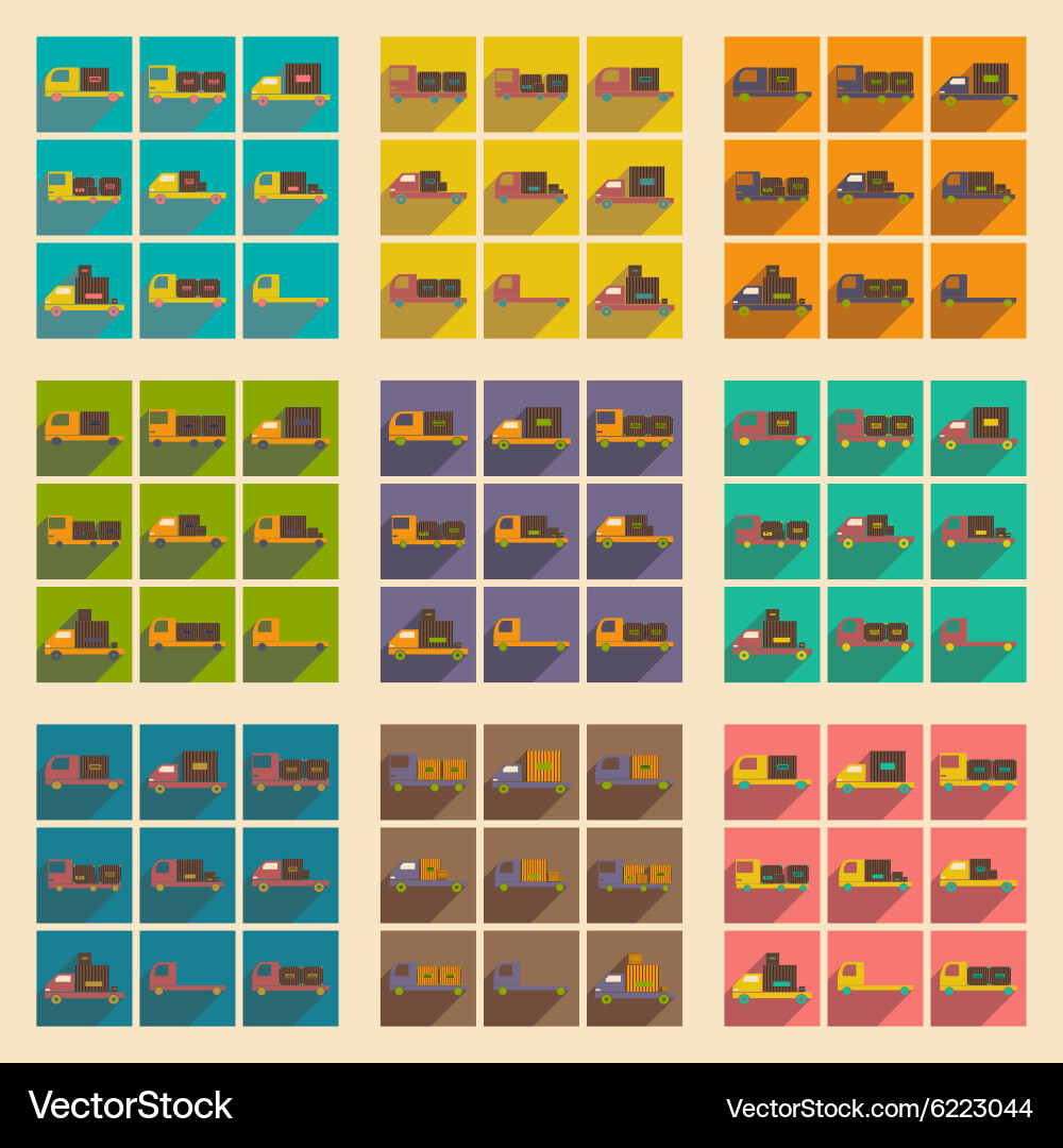 Flat with shadow concept and mobile application Vector Image