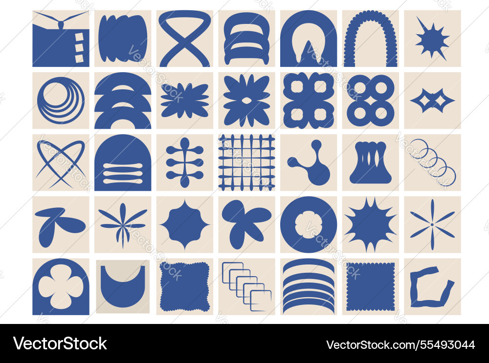 Geometric modular shapes set square blocks Geometric modular shapes set square blocks Vector Image