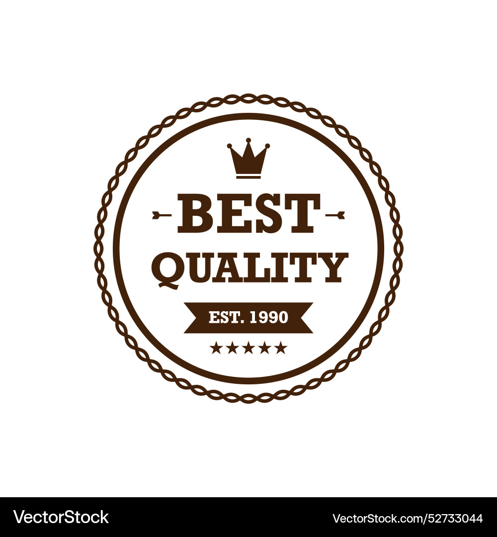 Line badge design element best quality Vector Image