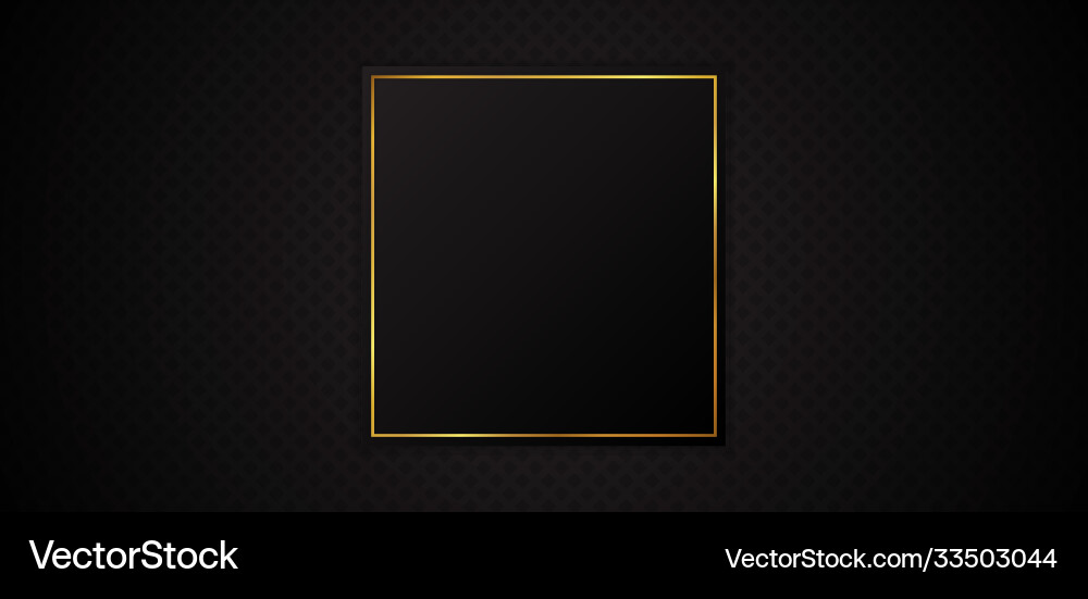 Luxury black design square shape frame pattern vector image