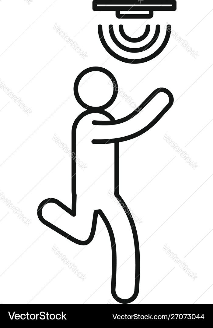 Motion sensor icon outline style Vector Image