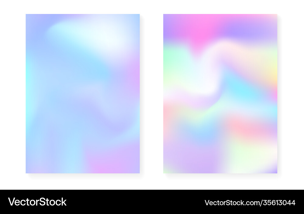 Pearlescent background with holographic gradient vector image