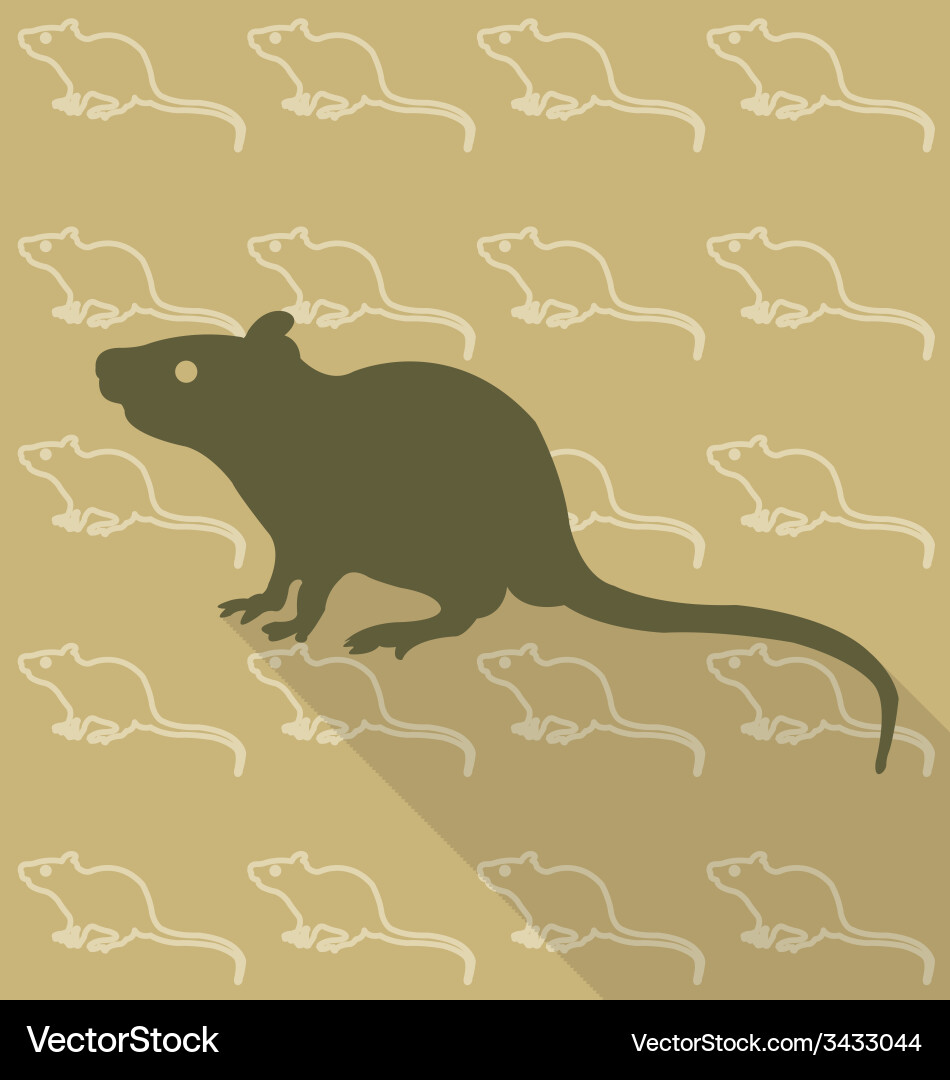 Rat in Background Pattern vector image