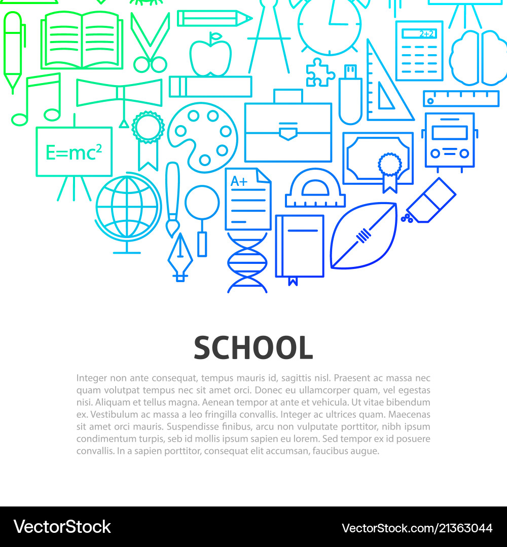 School line concept School line concept vector image
