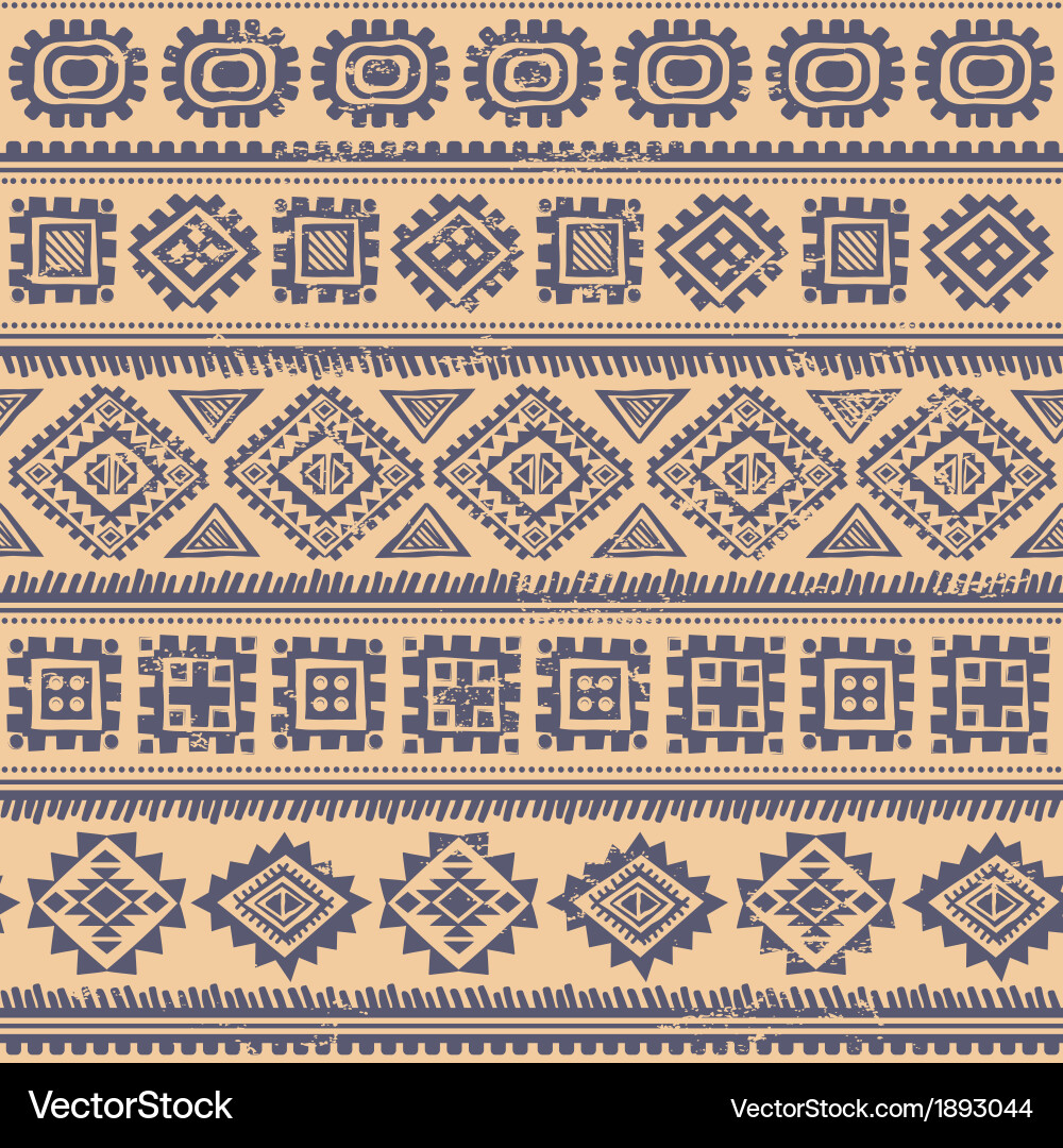 Tribal Vintage Ethnic Seamless vektorbild