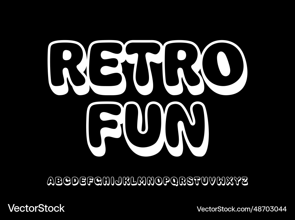 Unique bold retro style alphabet display font Unique bold retro style alphabet display font Vector Image