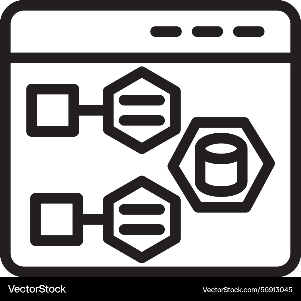 Architecture linear style icon design vector image