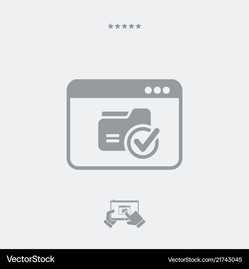 Checked folder Checked folder vector image