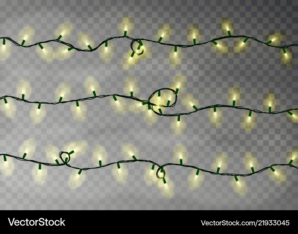 Christmas color lights string transparent effect Christmas color lights string transparent effect vector image