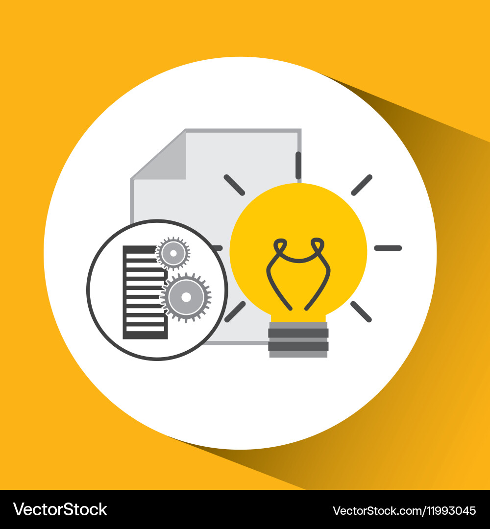 Database setting document idea creativity vector image