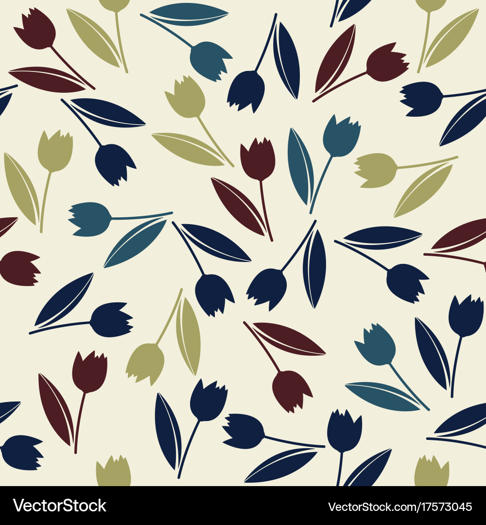 Decorative endless pattern with colorful spring Vector Image