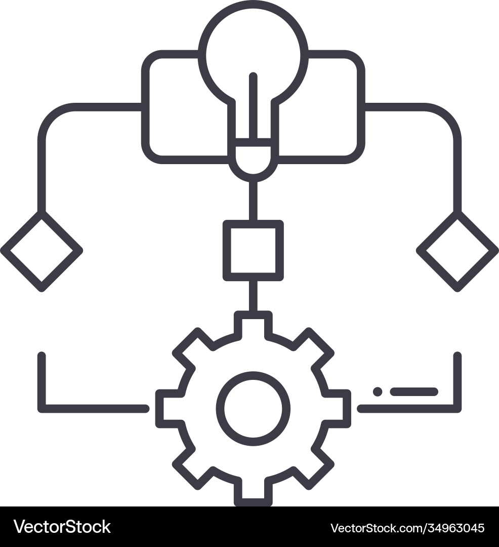 Development methods icon linear isolated vector image