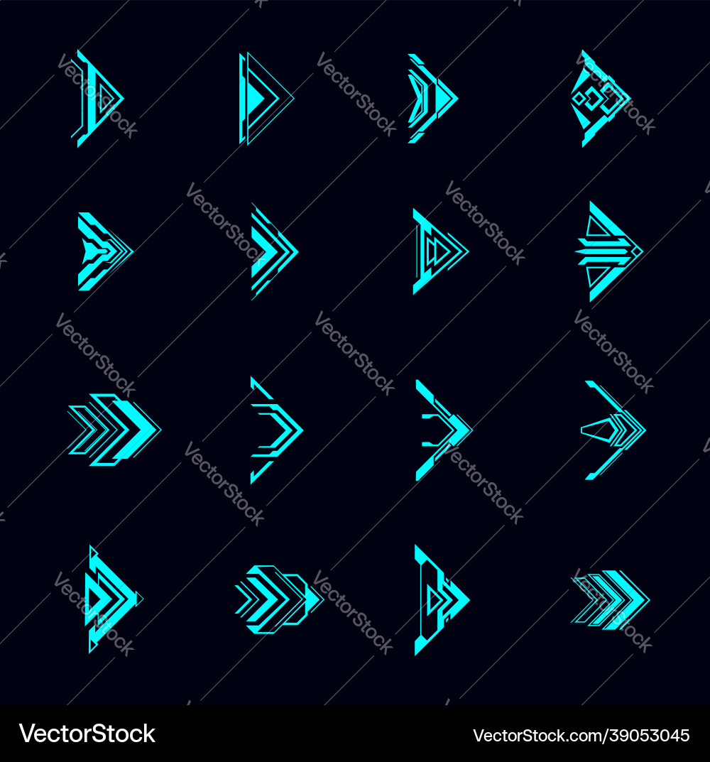 Futuristic Navigation Pointers vector image