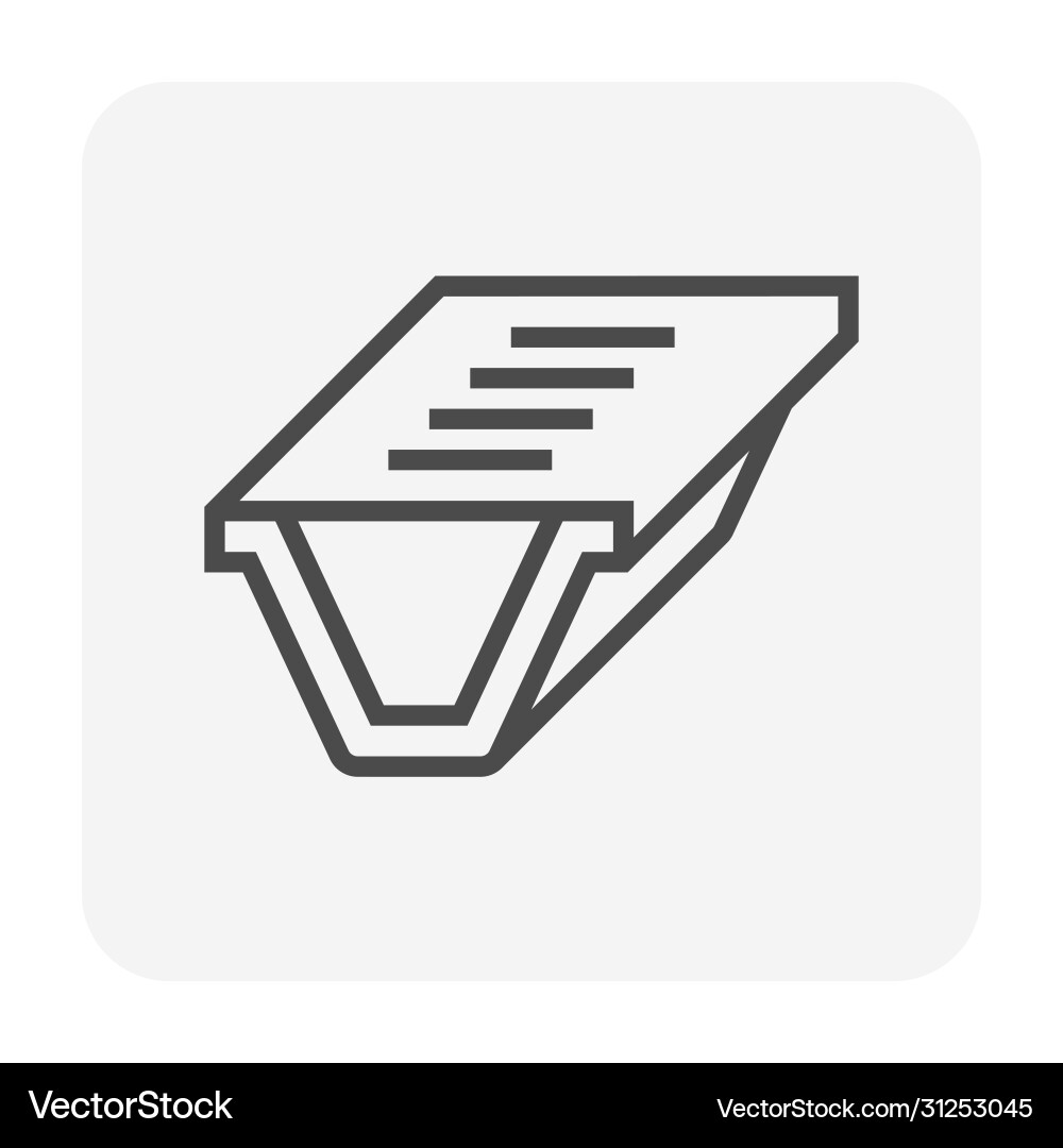 Gutter shape icon Gutter shape icon vector image