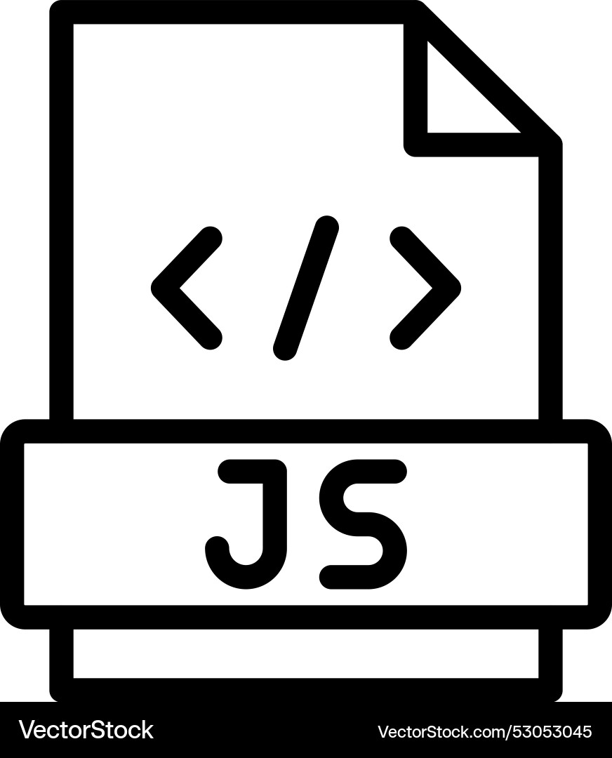 Javascript icon design vector image