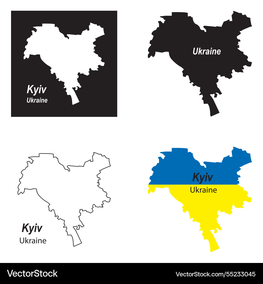 Kyiv ukraine Karte Kyiv ukraine Karte vektorbild