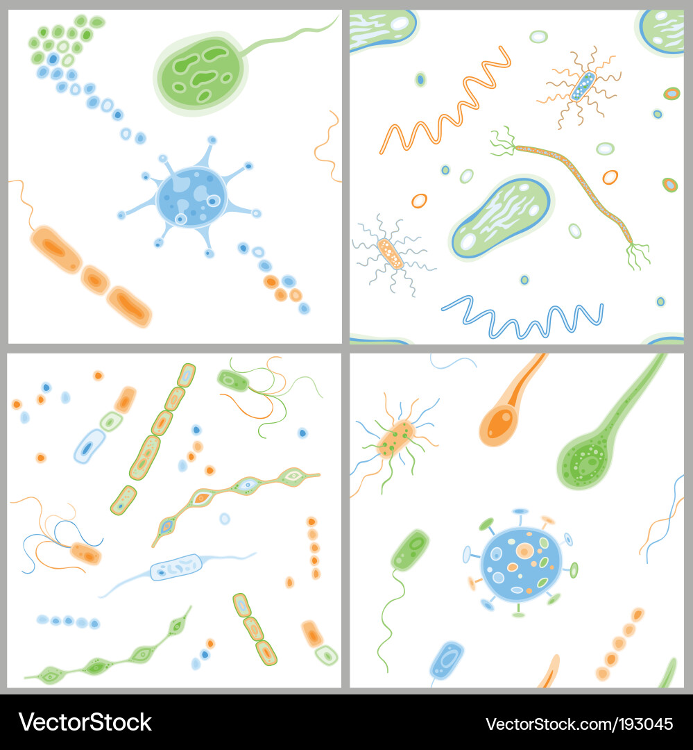 Microbial Seamless Pattern vector image