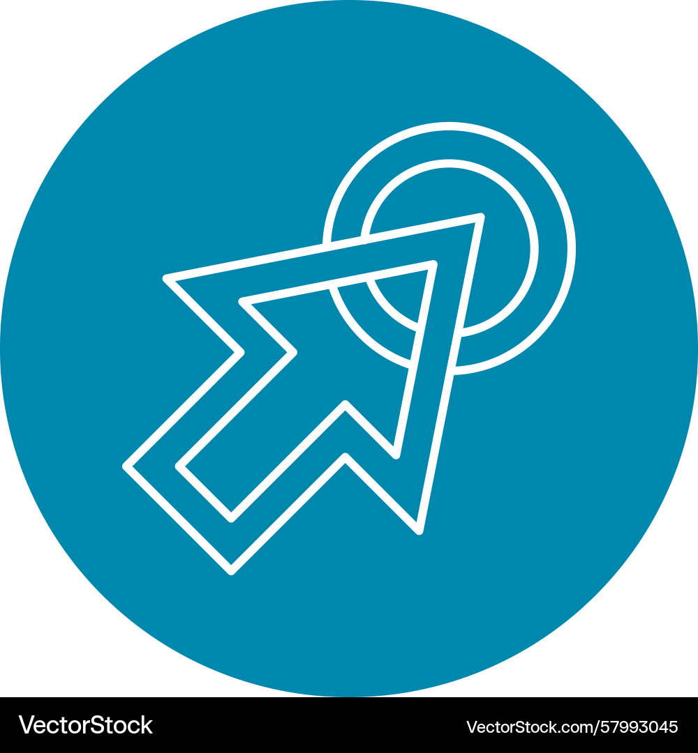 Multi-Circle Mouse Cursor Vector Image