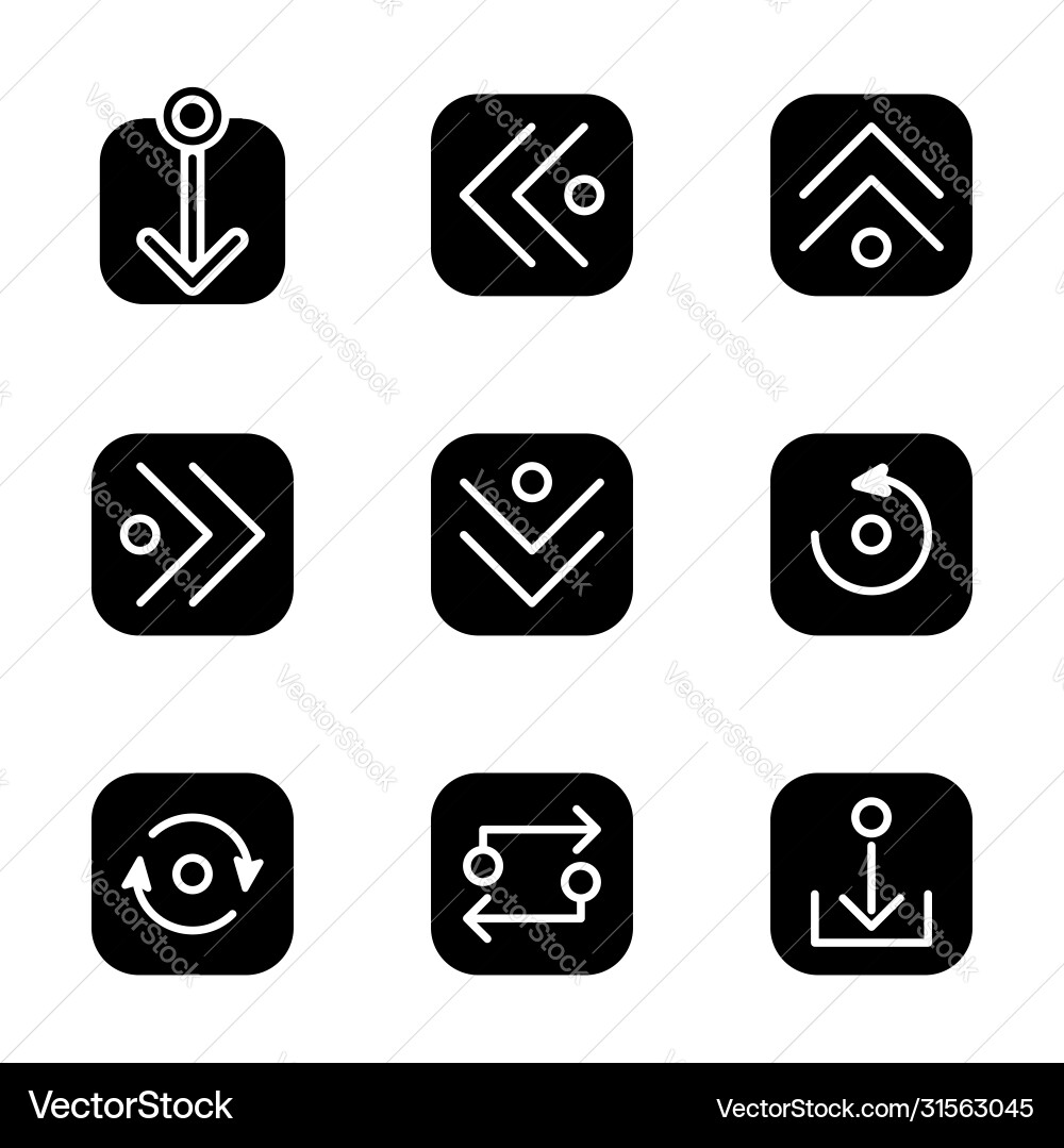 Pfeilsymbol Satz 1 enthalten Pfeilinterfacesentialweb Pfeilsymbol Satz 1 enthalten Pfeilinterfacesentialweb vektorbild