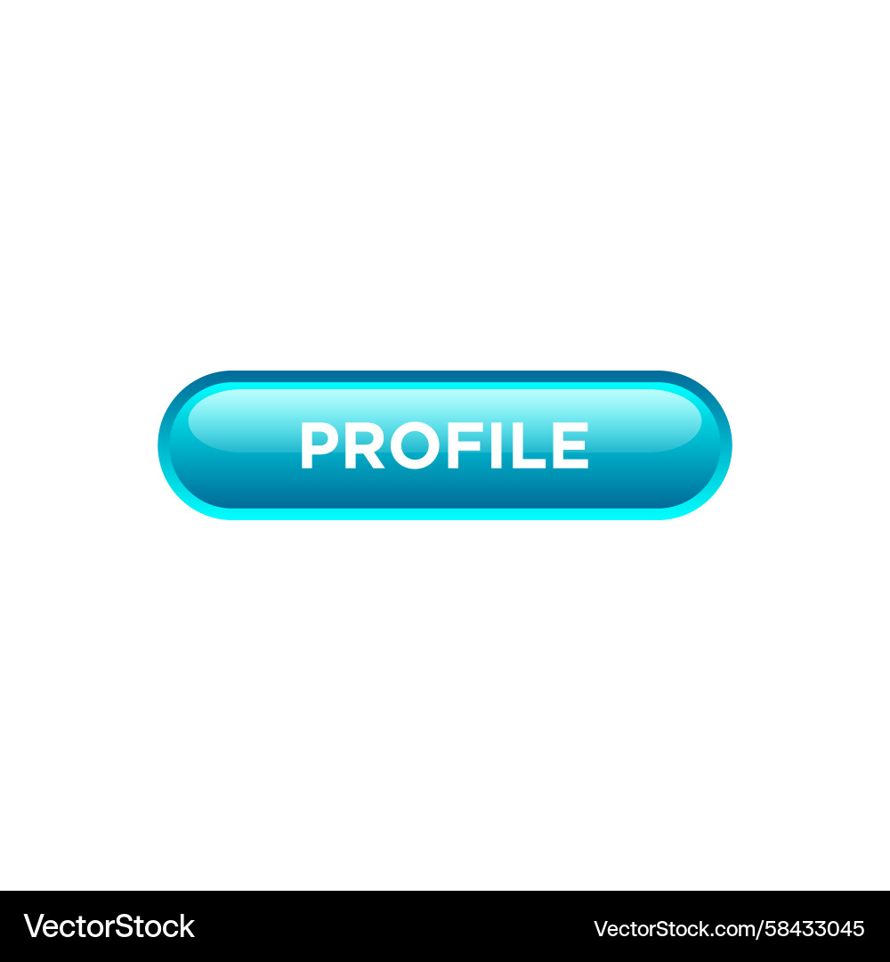 Profile Button Website Template Vector Image