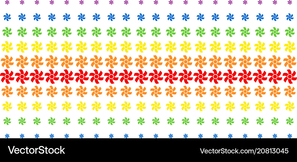 Rotor shape halftone spectrum pattern Rotor shape halftone spectrum pattern Vector Image