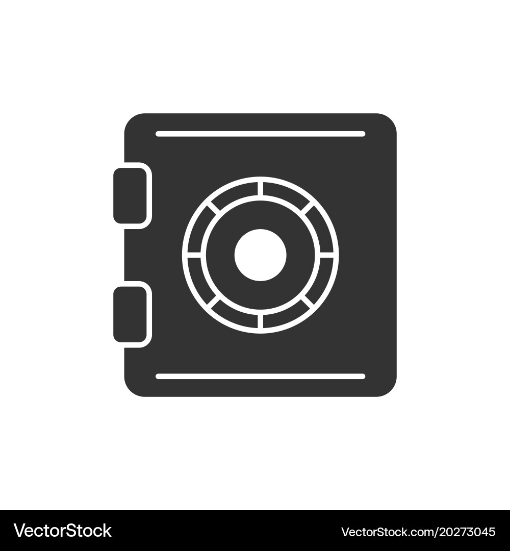 Safe black icon Royalty Free Vector Image - VectorStock
