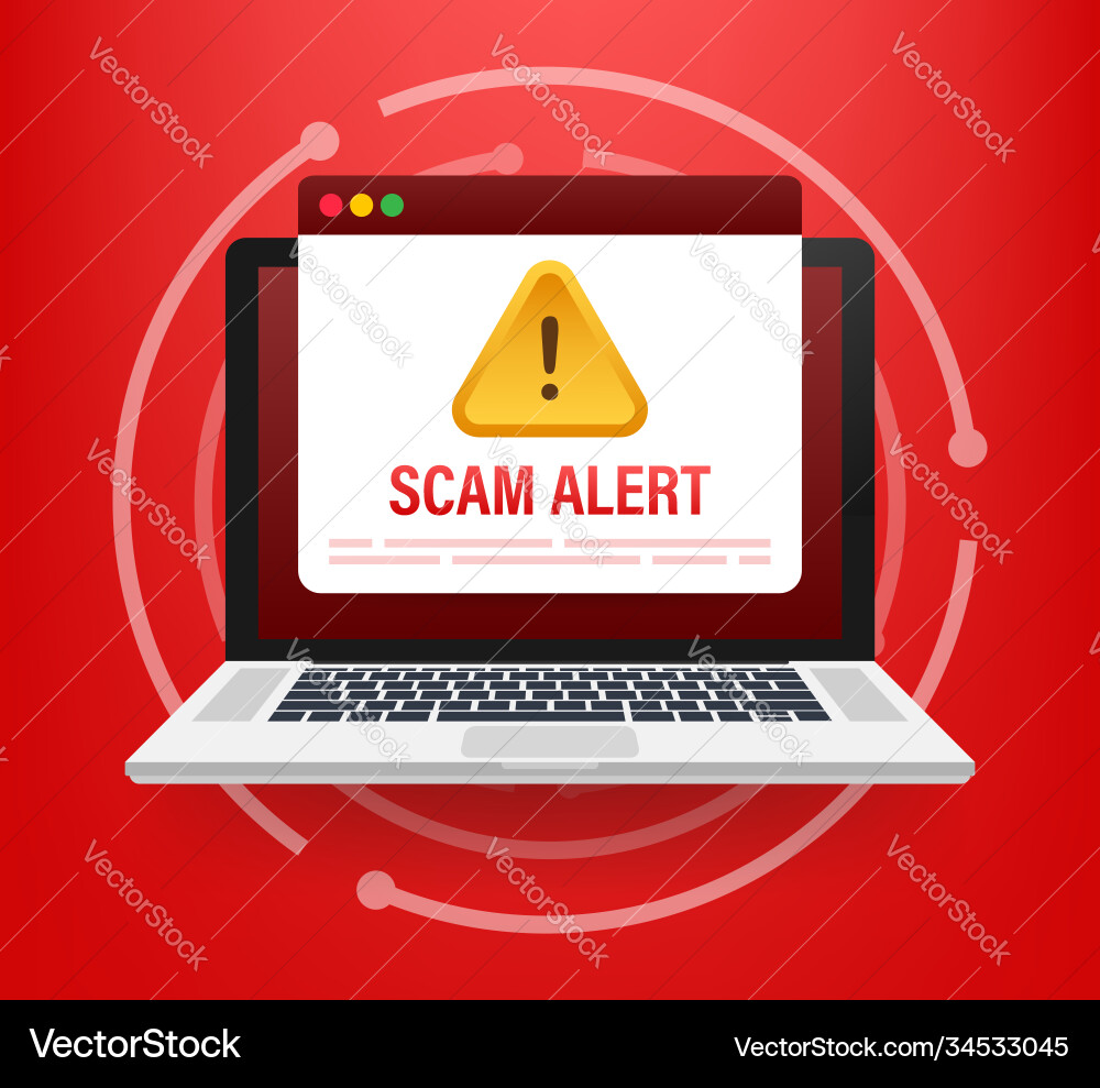 Scam Alarm Hacker Angriff und Web-Sicherheit Scam Alarm Hacker Angriff und Web-Sicherheit vektorbild